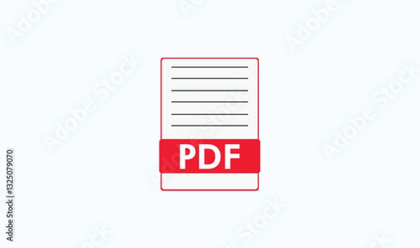 Obraz PDF file icon vector illustration