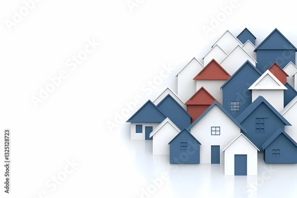 Obraz 3D Illustration of a Neighborhood