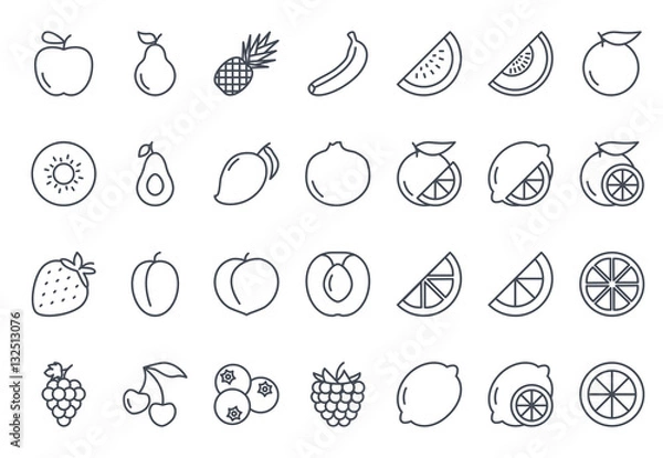 Obraz Przedstawiona ikona owoce