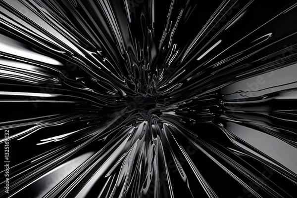 Fototapeta Dynamic Black Surface with Bold Gradient and Unique Background Design