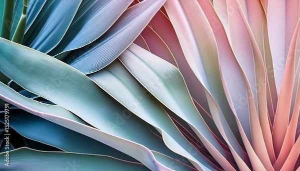 Obraz agave leaves in trendy pastel colors for design backgrounds