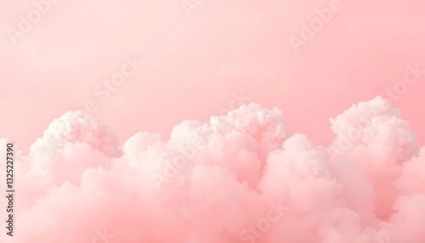 Obraz pink background with clouds