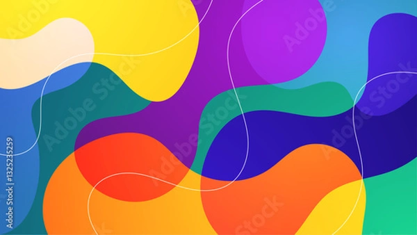 Obraz Abstract Blob Colorful Gradient Background_Abstract Blob Colorful Gradient Background-5