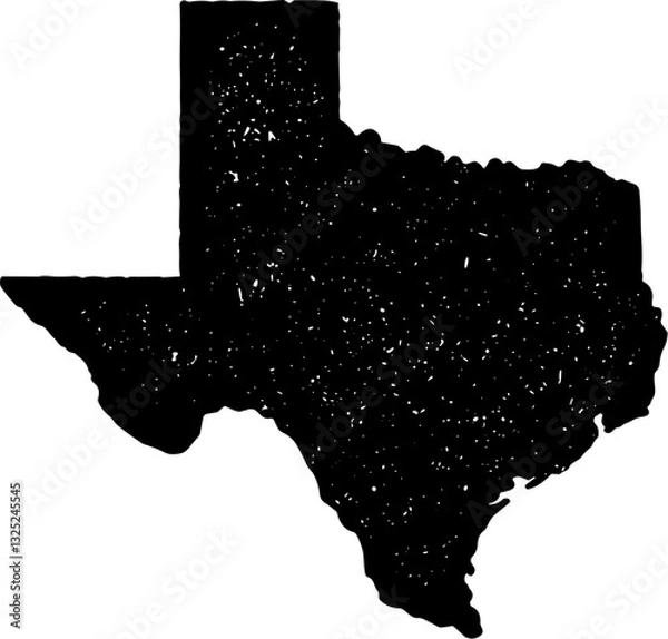 Obraz Texas State Map Vintage Black