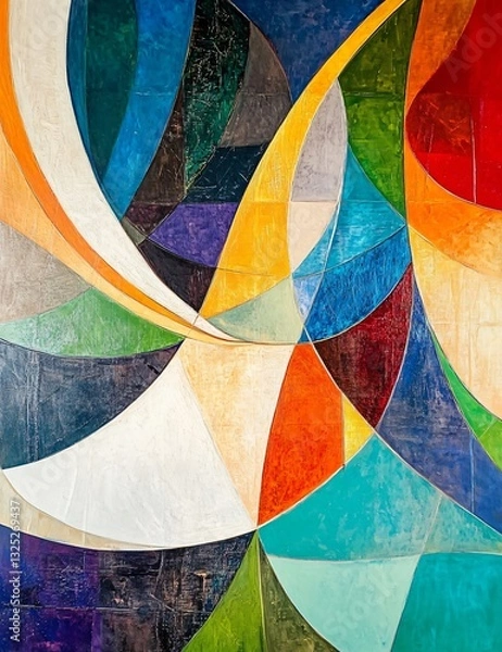 Fototapeta Vibrant Abstract Geometric Curve Line Art for Designs and Backgrounds