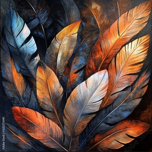 Fototapeta Elegant Natural Feathers Background for Creative Design Projects