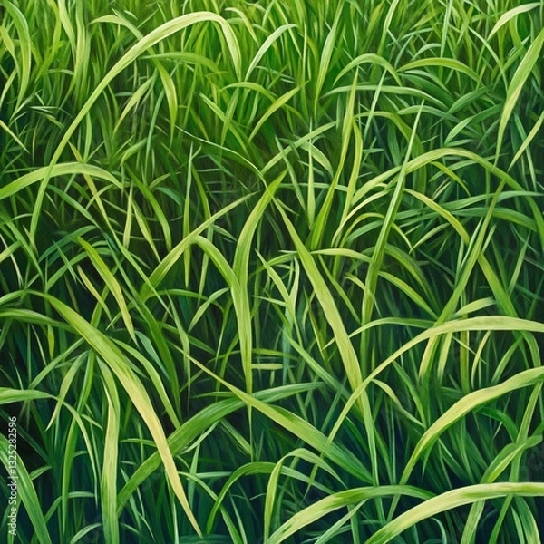 Fototapeta Lush Green Grass Field Background for Nature Websites and Print Materials