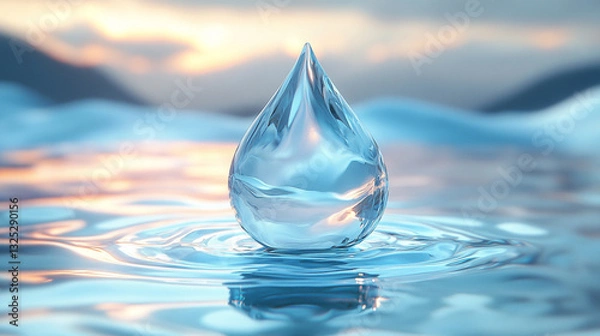 Obraz water drop splash