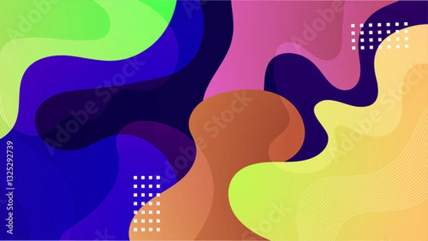 Fototapeta Abstract Blob Colorful Gradient Background-29