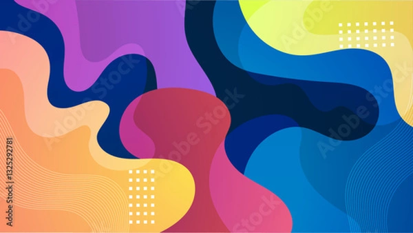Fototapeta Abstract Blob Colorful Gradient Background-30