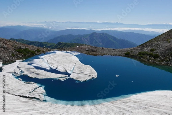 Obraz 雪融け進む翠ヶ池