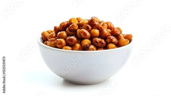 Obraz Roasted salted Corn Nuts with Spice and Sauce