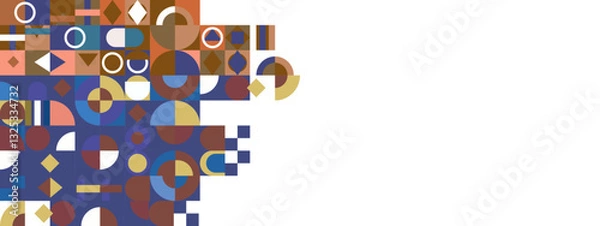Fototapeta Flat design mosaic background