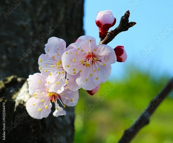 Fototapeta 春の便り　いい香りの梅の花