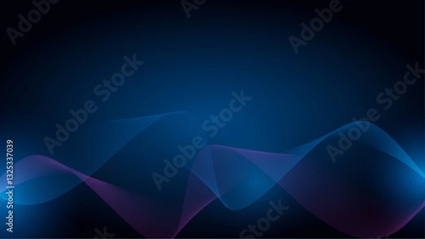 Fototapeta A series of flowing, colorful waves suitable for use as backgrounds in digital media.
