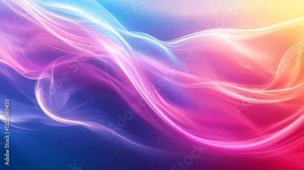 Obraz Vibrant abstract wave pattern with colorful gradient light effects