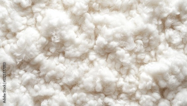 Fototapeta Close-Up View of Soft White Fibers Creating a Luxurious and Cozy Textile Background Ideal for Design and Fabric Projects
