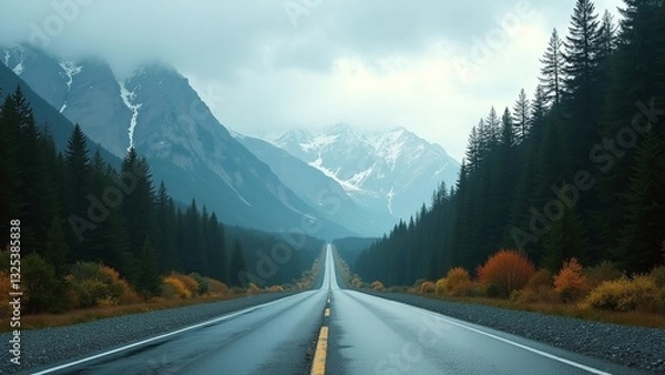 Obraz Straight highway road