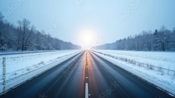 Obraz Straight highway road