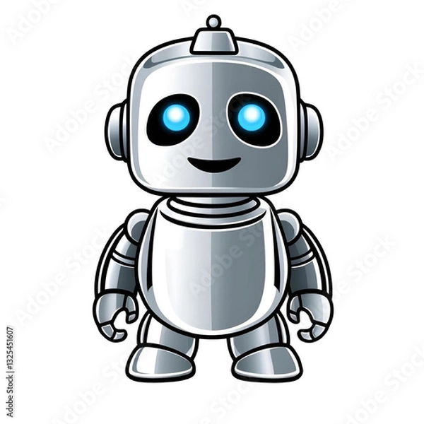Fototapeta A cute robot mascot
