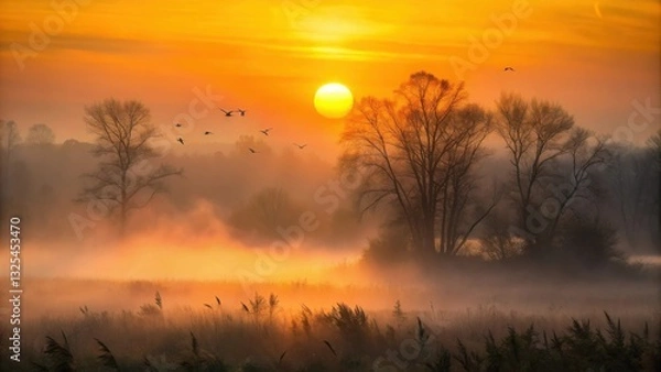 Obraz sunset in the mountains