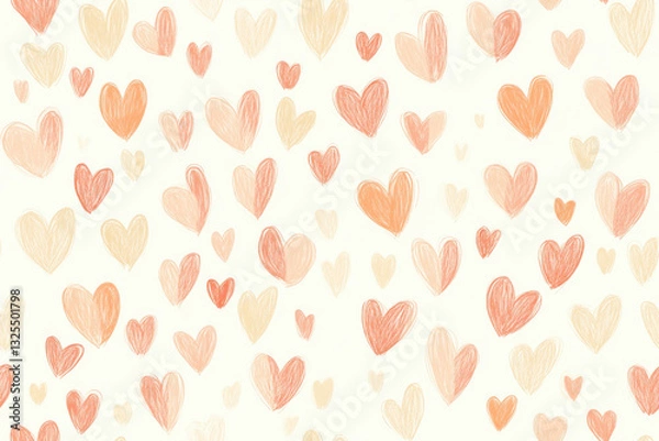 Fototapeta seamless pattern with hearts