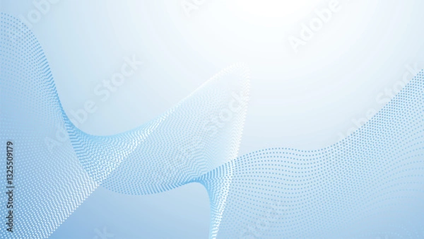 Obraz Baby blue gradient with halftone abstract background for backdrop or presentation