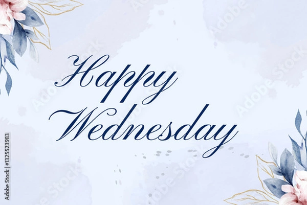 Fototapeta Happy Wenesday Greeting Card