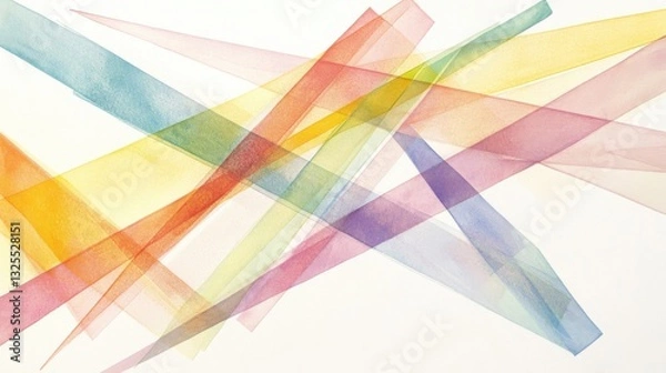 Obraz Dynamic Patterns of Light on a White Background