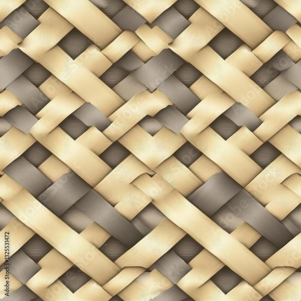 Fototapeta Elegant basketweave texture, repeating vector pattern with a sophisticated oldmeetsnew charm