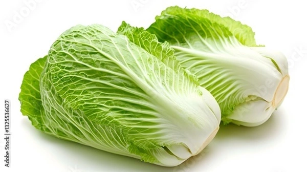 Obraz fresh chinese cabbage on a white background