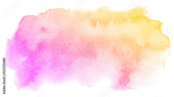 Obraz Abstract pink watercolor on white background.The color splashing on the paper.It is a hand drawn.