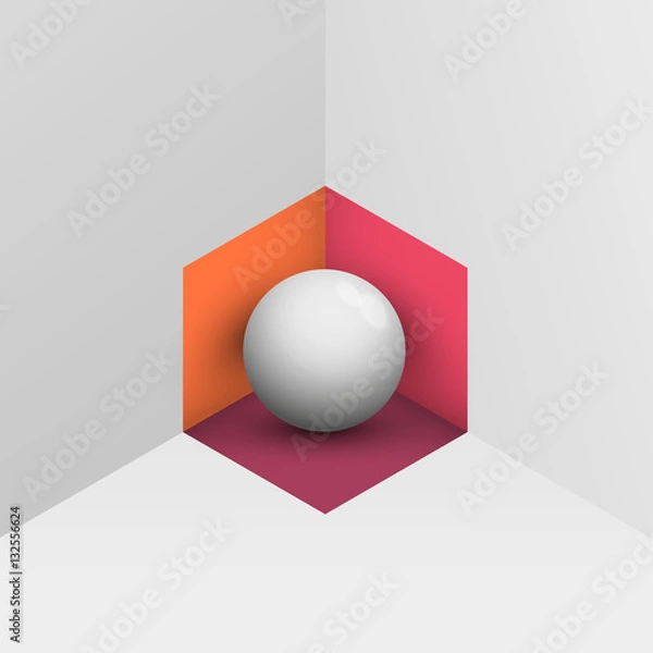 Fototapeta 3d ball pattern chart infographic