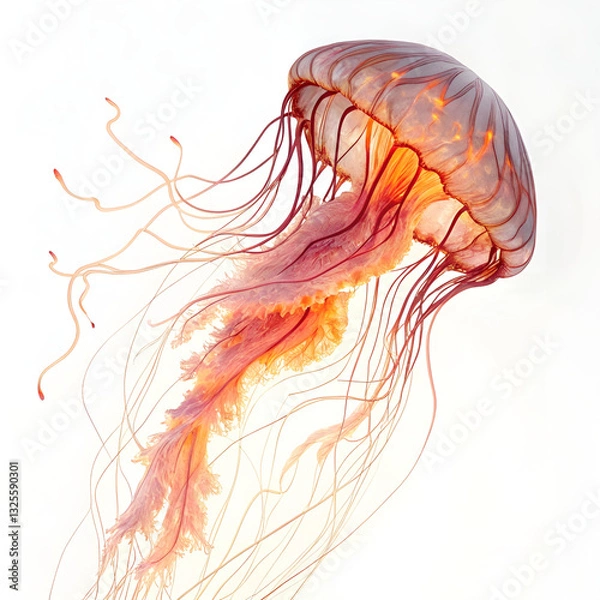 Obraz jellyfish on black background