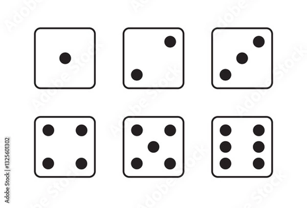 Obraz dice line design