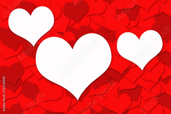 Obraz Heart Background and Happy Valentine's Day.