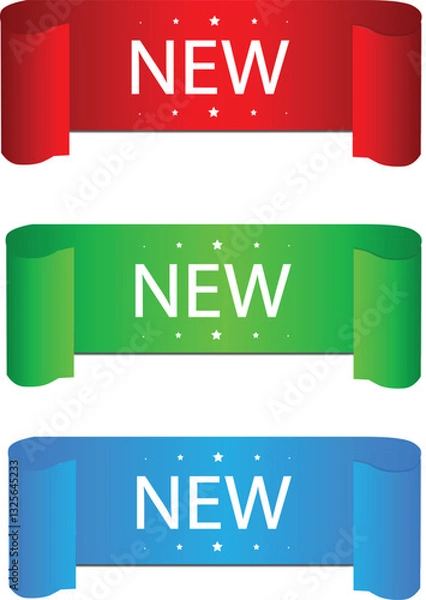 Obraz new banner sticker vector