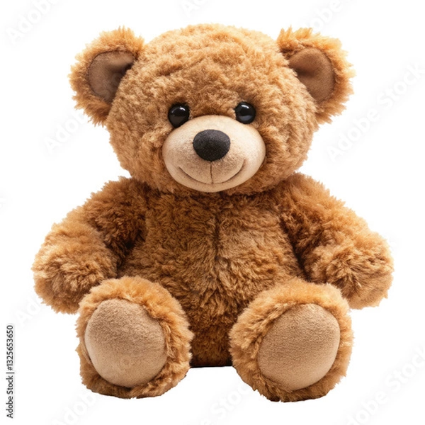 Obraz brown teddy bear isolated on transparent white background, clipping path