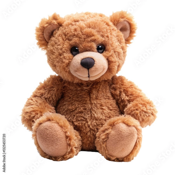 Obraz brown teddy bear isolated on transparent white background, clipping path