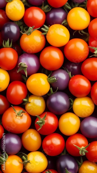 Obraz cherry tomatoes multi-color variety