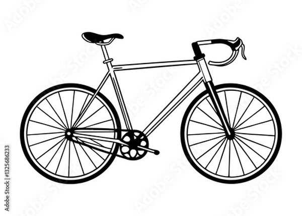 Fototapeta vintage bicycle vector illustration, vector of a bicycle 
