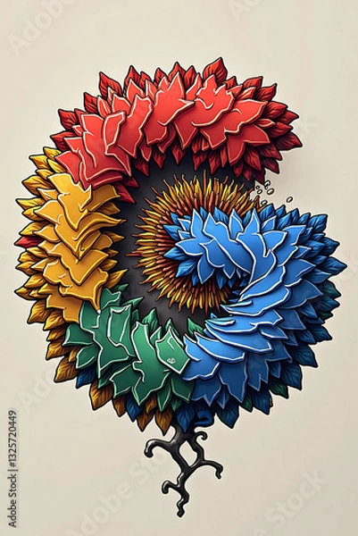 Obraz abstract floral background