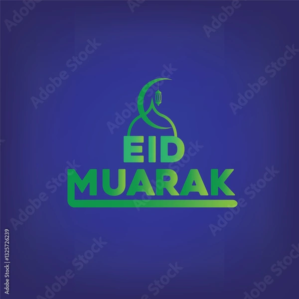 Fototapeta Arabic Eid Background Wish Card 
