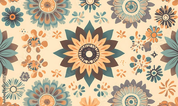 Fototapeta wallpaper or carpet, pastel pattern illustrator