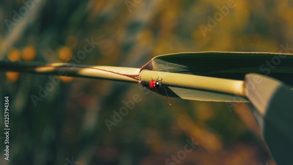 Obraz ladybug on a grass
