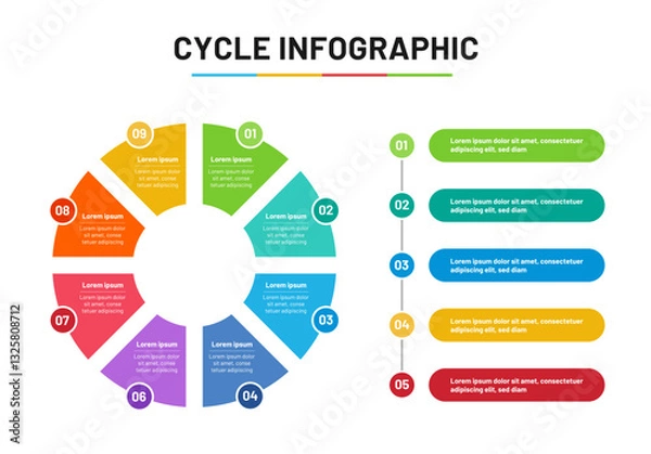 Fototapeta Cycle Infographic design