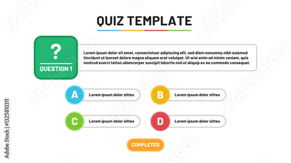 Fototapeta Quiz Template design