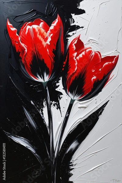 Obraz red tulips