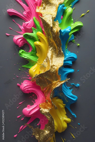 Obraz colorful splash