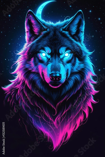 Obraz wolf in the night